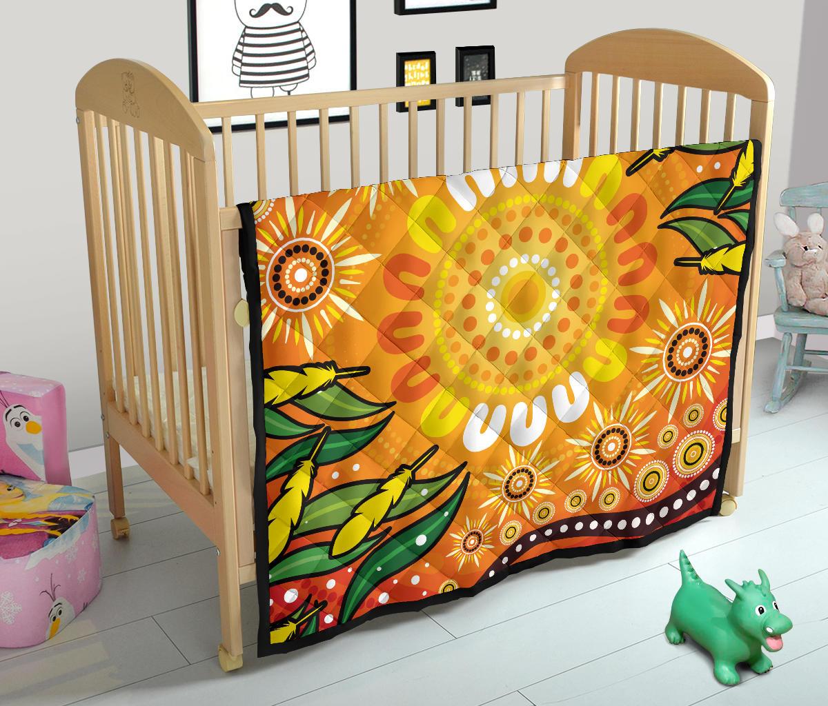 aboriginal-premium-quilt-indigenous-circle-leaf-patterns