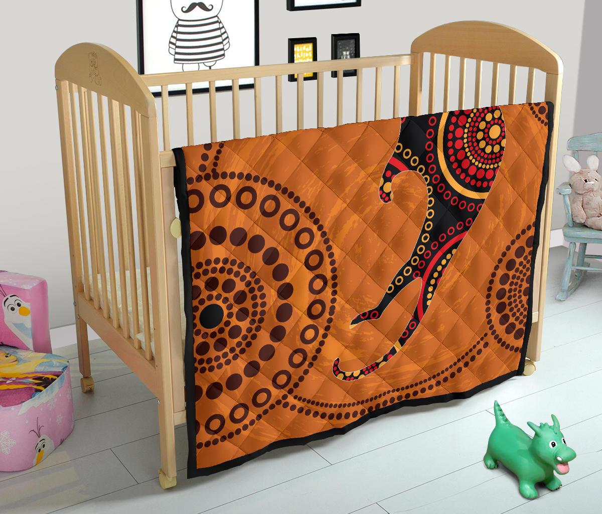 aboriginal-premium-quilt-australia-kangaroo-orange-dot-painting-art