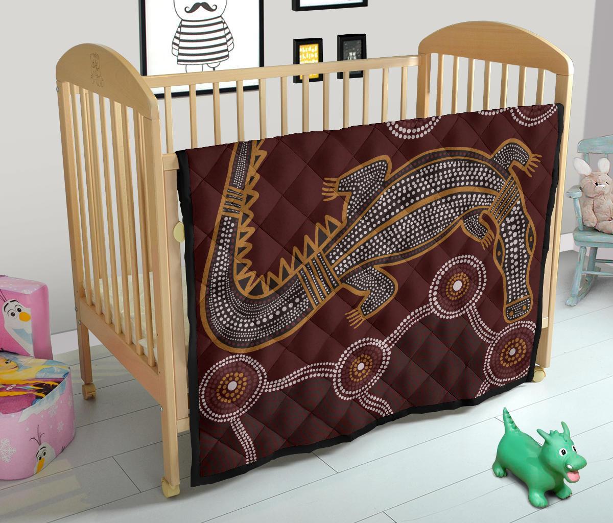 aboriginal-premium-quilt-indigenous-crocodile-brown-color