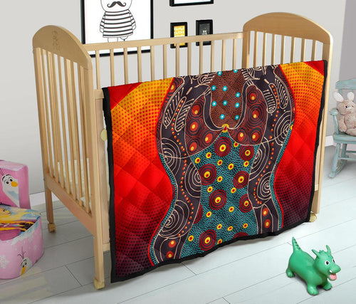 premium-quilt-aboriginal-sublimation-dot-pattern-style-red