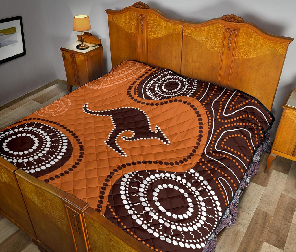 premium-quilts-aboriginal-dot-painting-quilts-kangaroo