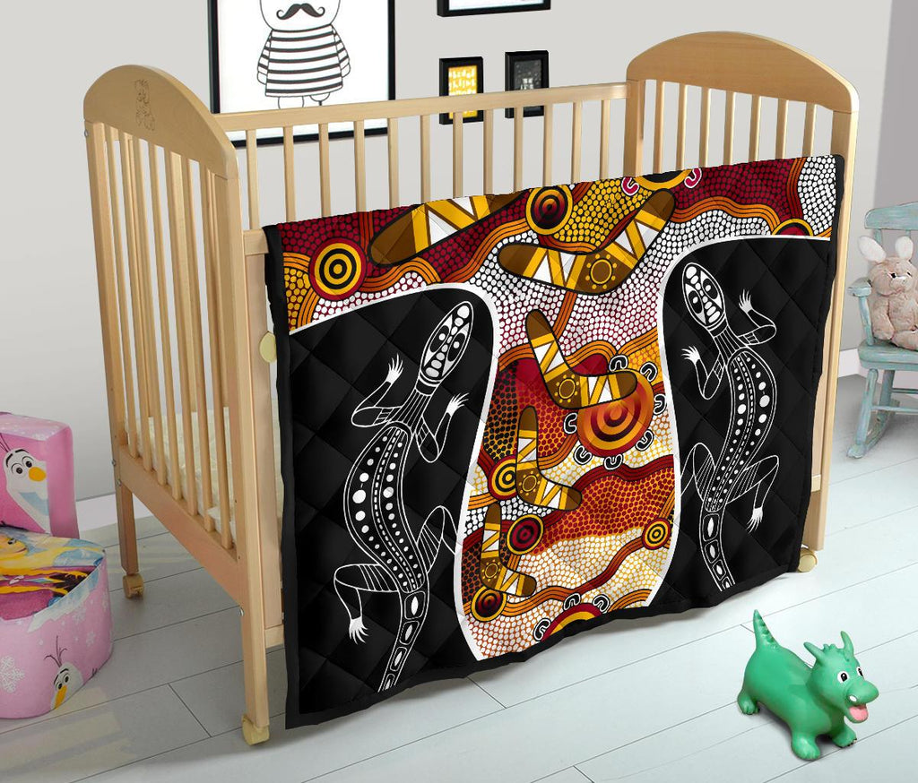 premium-quilt-aboriginal-dot-painting-lizard-quilt