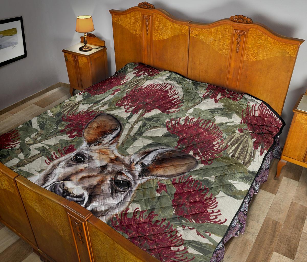 premium-quilts-kangaroo-quilts-waratah-painting