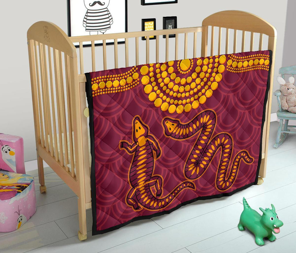 aboriginal-premium-quilt-aboriginal-snake-and-alligator