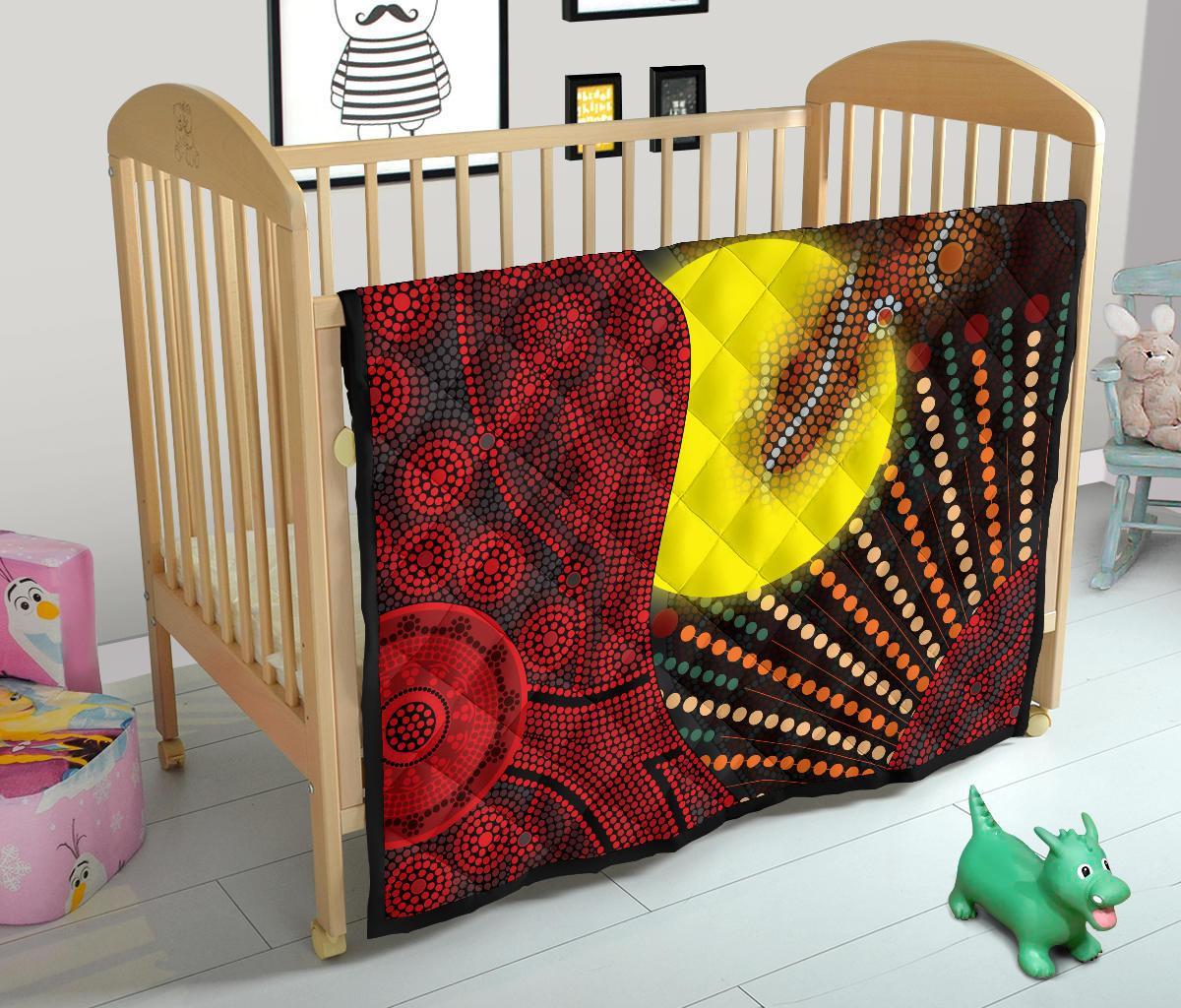aboriginal-premium-quilt-indigenous-snake-sun-dot-painting