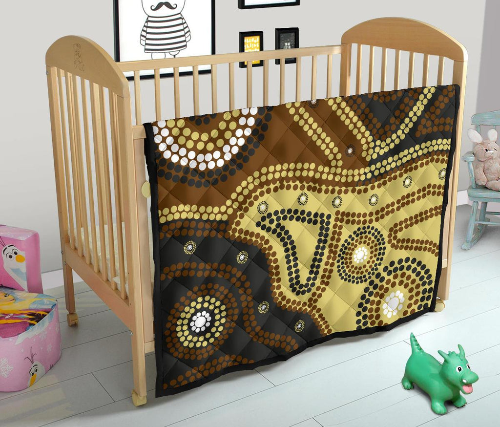 aboriginal-premium-quilt-australia-brown-dot-painting-art