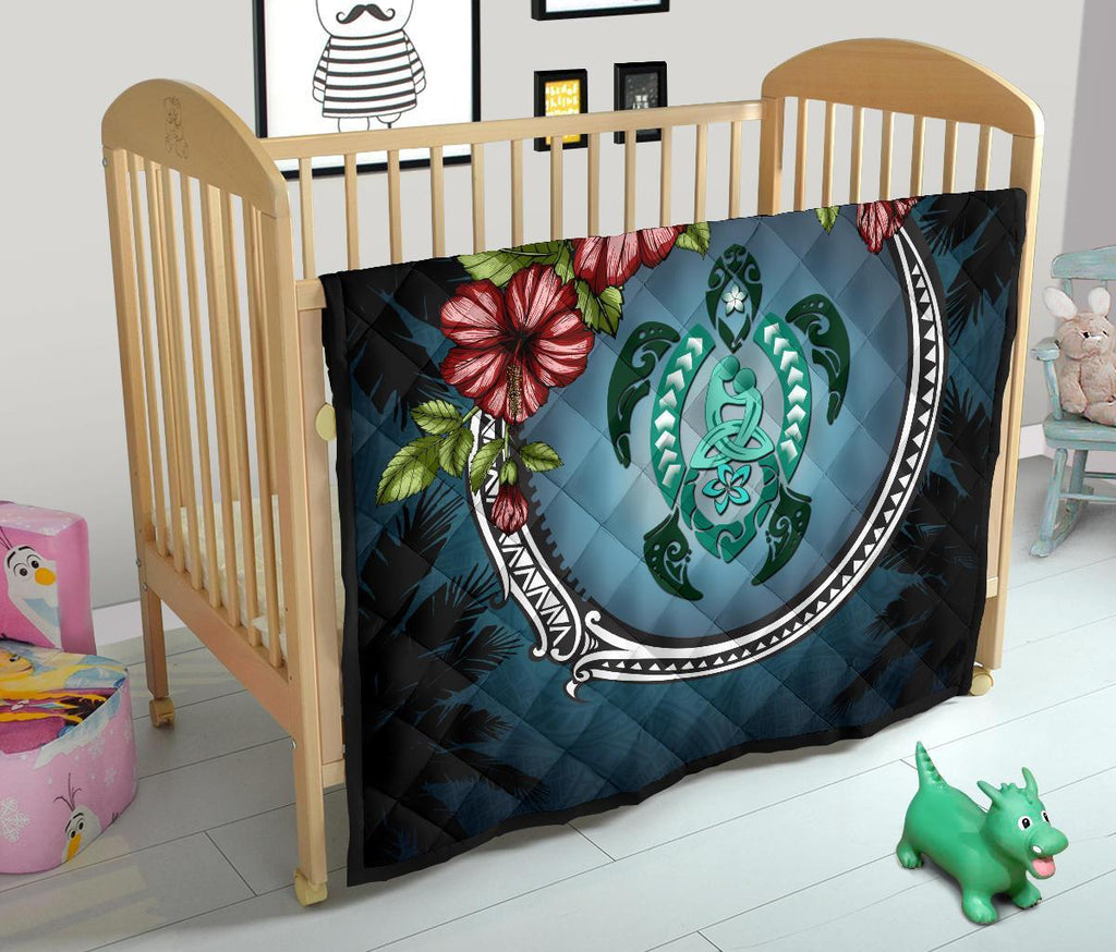 new-zealand-premium-quilt-polynesian-ohana-turtle-hibiscus-mother-son