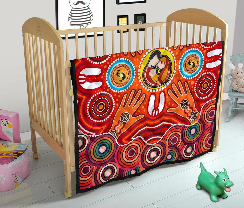 quilts-aboriginal-family-with-dot-painting-art