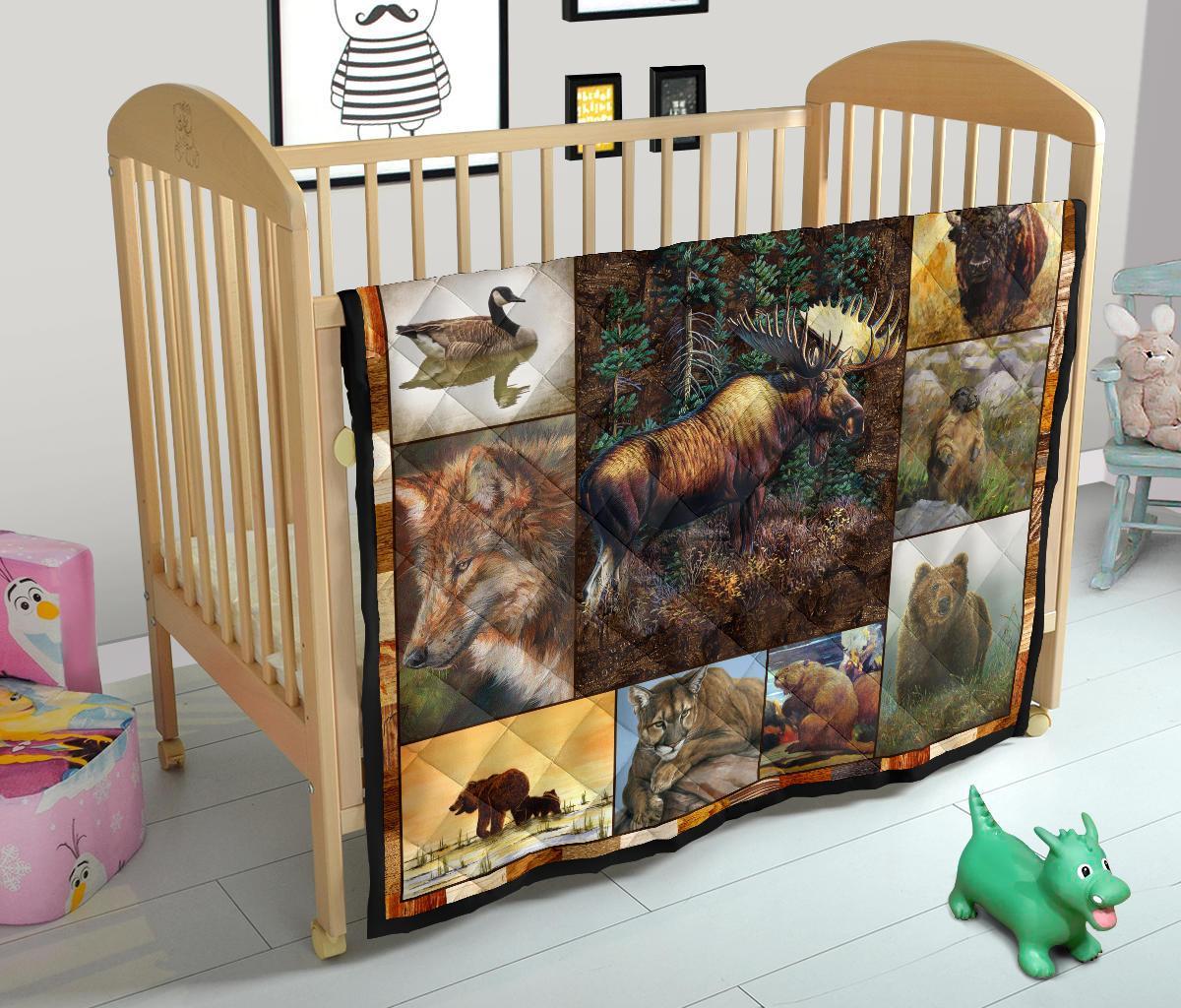 canada-animals-rustic-style-premium-quilt