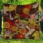 aboriginal-premium-quilt-kangaroo-and-lizard-dot-painting-art