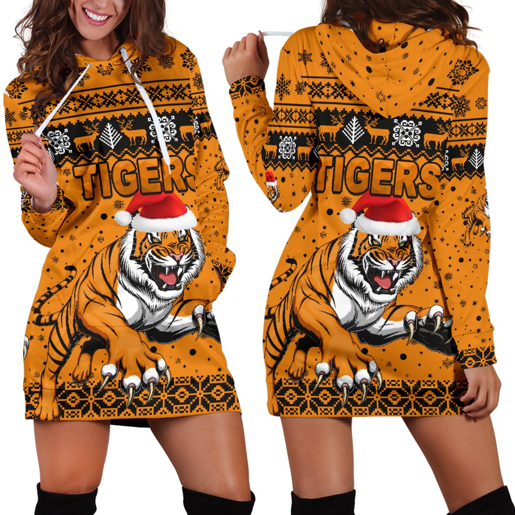 wests-christmas-womens-hoodie-dress-tigers-unique-vibes-orange