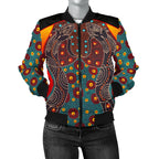 womens-bomber-jacket-aboriginal-sublimation-dot-pattern-style-red