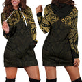 new-zealand-womens-hoodie-dress-maori-polynesian-tattoo-gold