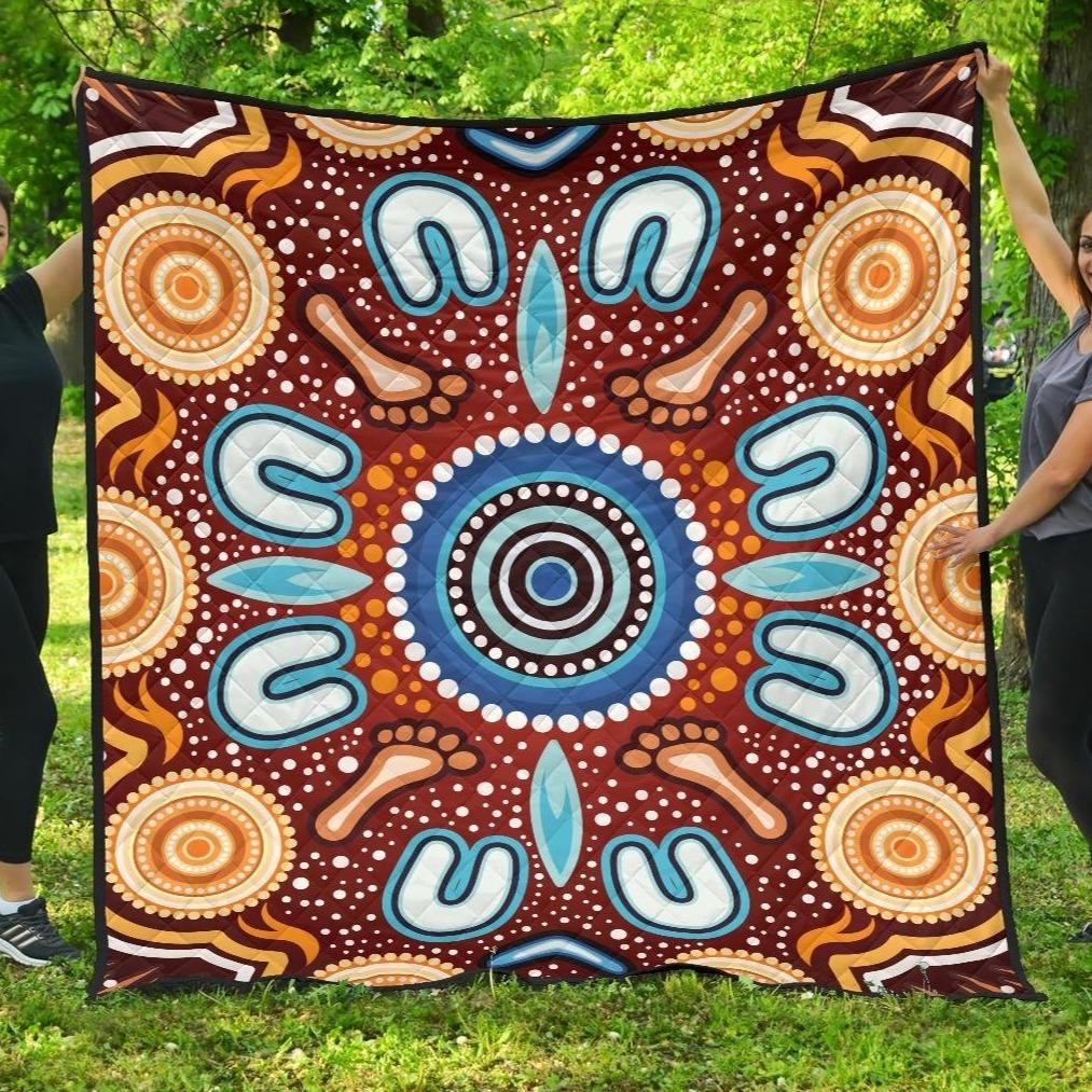 aboriginal-premium-quilt-indigenous-circle-dot-painting-ver02