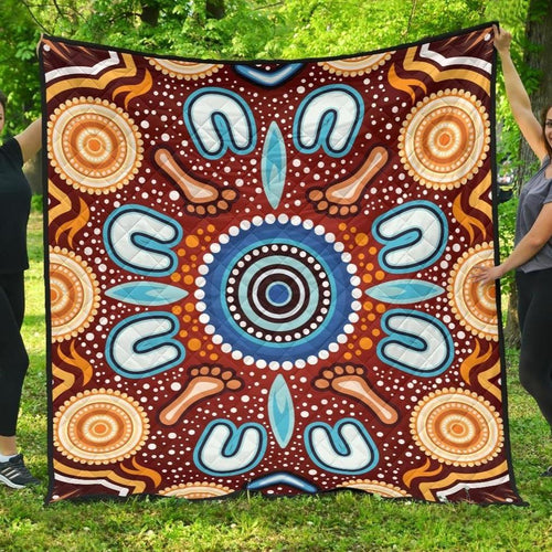 aboriginal-premium-quilt-indigenous-circle-dot-painting-ver02