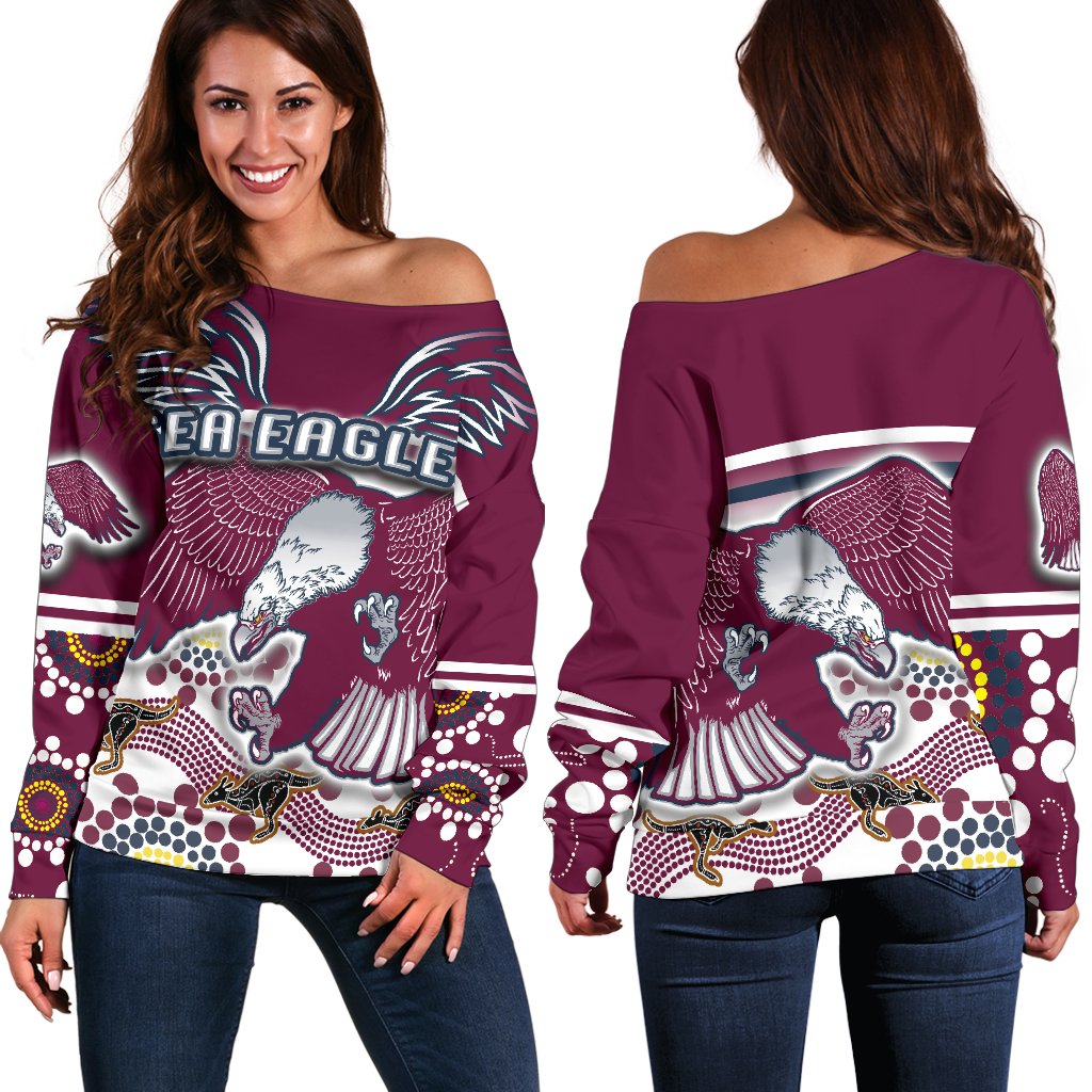 Sea Eagles Off Shoulder Sweater Special Indigenous - Vibe Hoodie