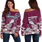 Sea Eagles Off Shoulder Sweater Special Indigenous - Vibe Hoodie
