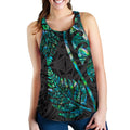 Aotearoa Maori Women Racerback Tank Silver Fern Koru Vibes - Vibe Hoodie