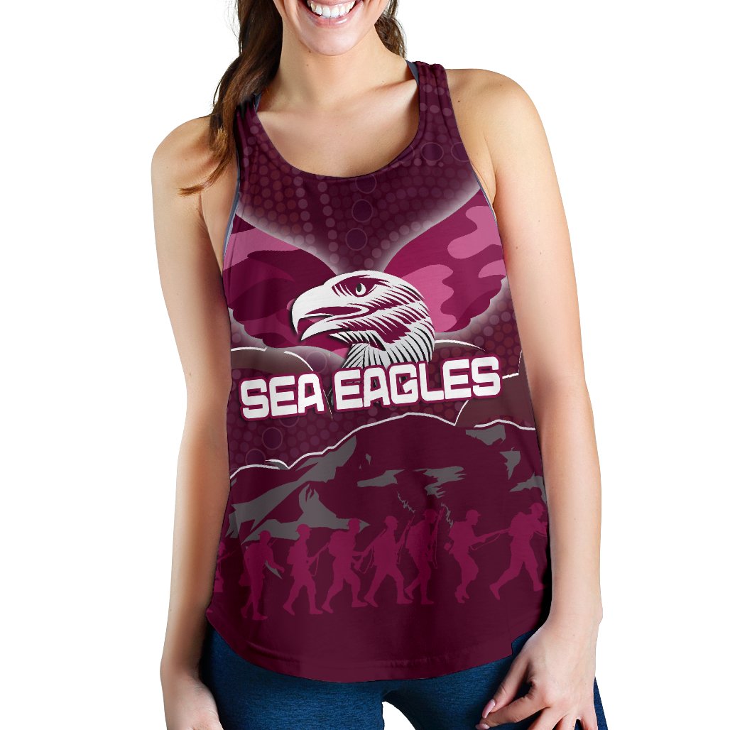 Sea Eagles Women Racerback Tank Anzac Country Style - Vibe Hoodie
