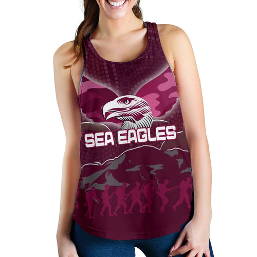 Sea Eagles Women Racerback Tank Anzac Country Style - Vibe Hoodie