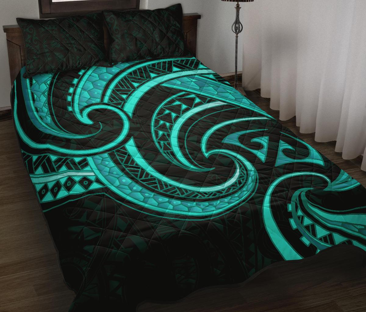 new-zealand-maori-mangopare-quilt-bed-set-polynesian-turquoise