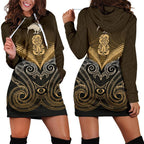 maori-manaia-new-zealand-hoodie-dress-gold