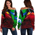 Aboriginal Women's Off Shoulder Sweater, Naidoc  Week - Vibe Hoodie