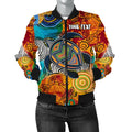 aboriginal-personalised-womens-bomber-jacket-turtle-indigenous-art