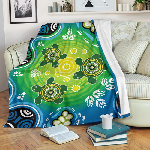 premium-blanket-indigenous-green-turtle