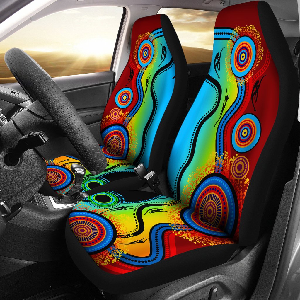aboriginal-car-seat-covers-indigenous-art-color-circle-patterns-blue-dream