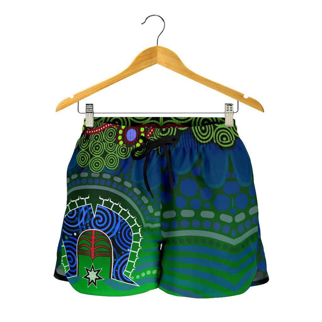 Torres Strait  All Over Print Women's Shorts - Dhari And Dot Patterns - Vibe Hoodie