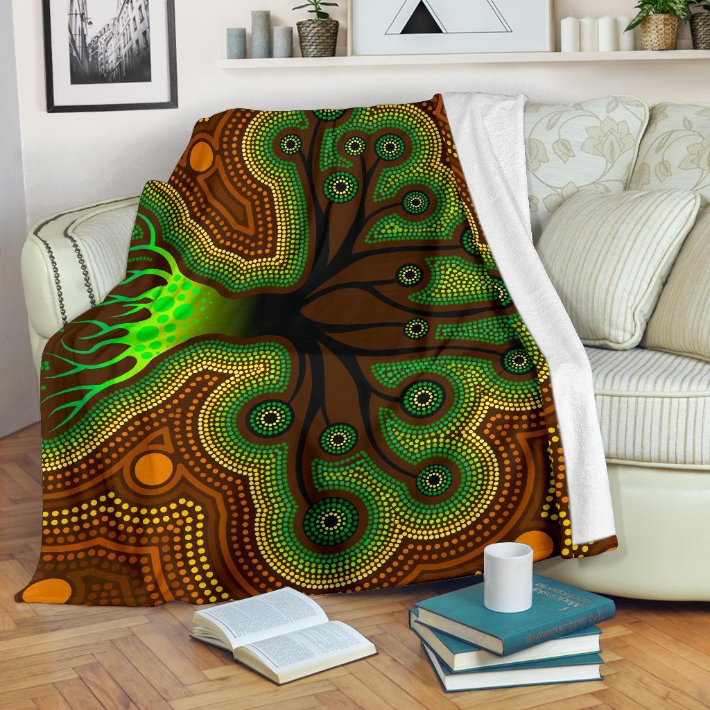 aboriginal-premium-blanket-tree-dot-painting-art