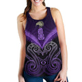 Maori Manaia New Zealand Women Racerback Tank Purple - Vibe Hoodie