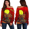 [Custom Text] Aboriginal Off Shoulder Sweater - Australian Indigenous Koala - Vibe Hoodie