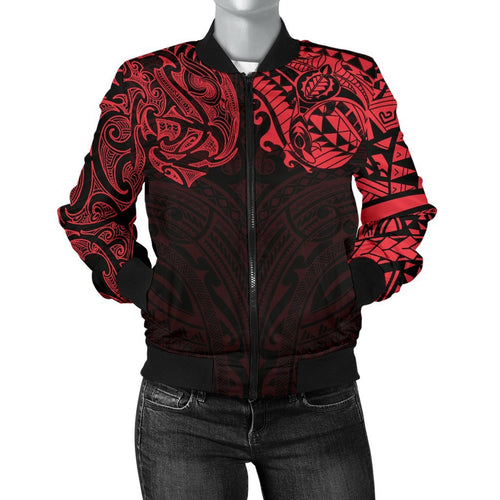 new-zealand-womens-bomber-jacket-maori-polynesian-tattoo-red