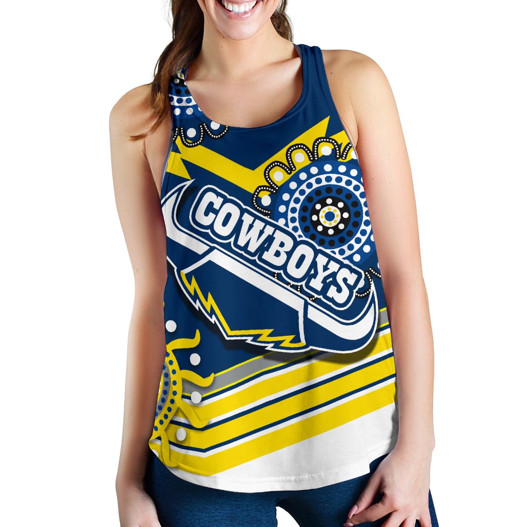 Proud Cowboys Women Racerback Tank Indigenous North Queensland - Vibe Hoodie