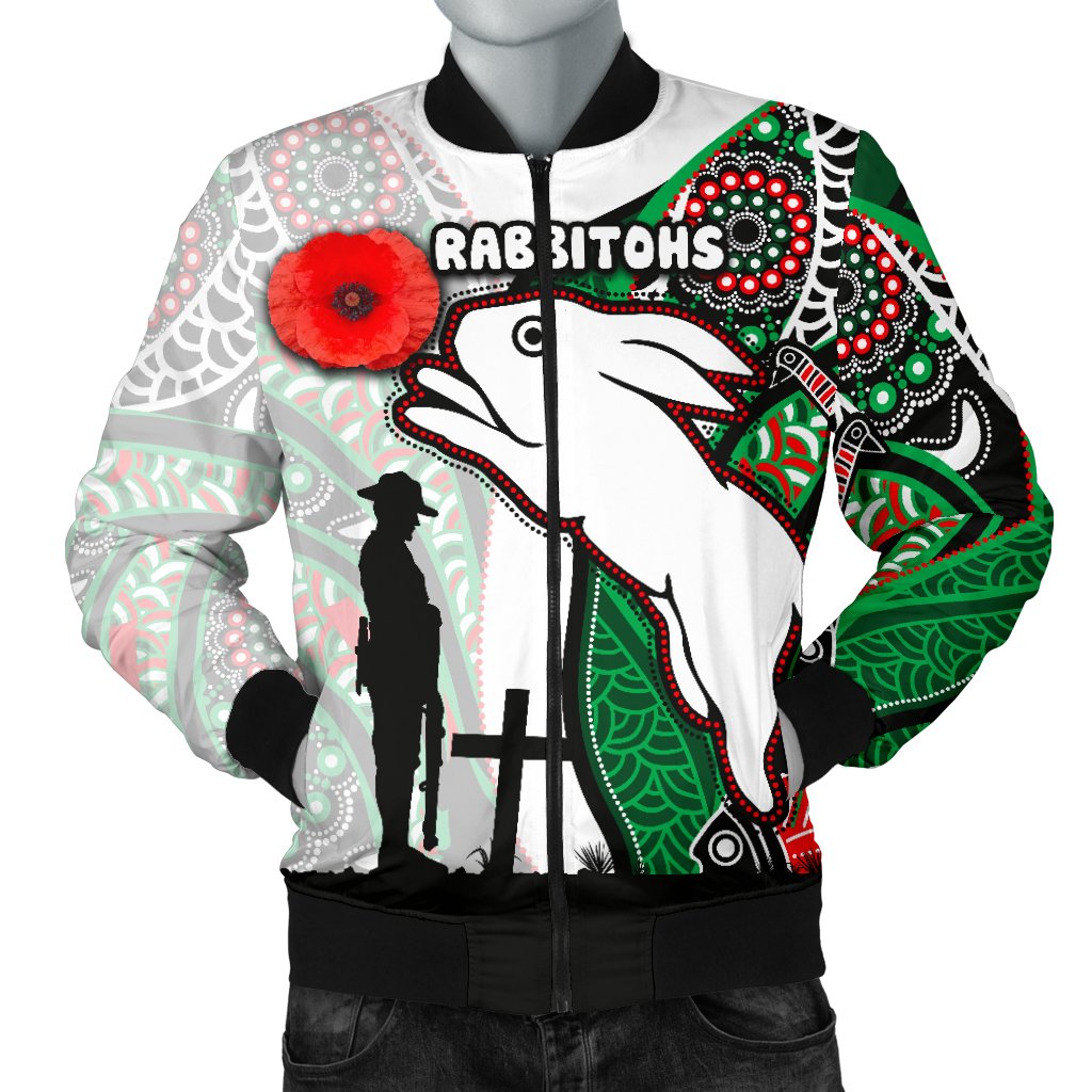 custom-personalised-rabbitohs-mens-bomber-jacket-indigenous-anzac-day