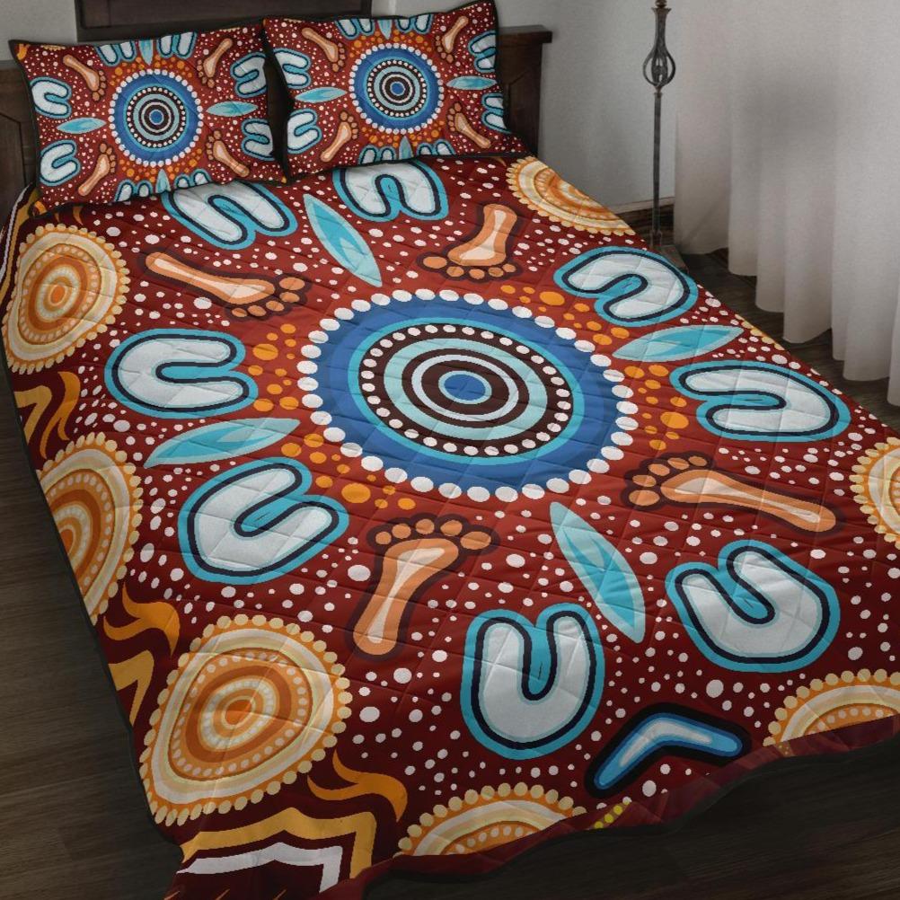 aboriginal-quilt-bed-set-indigenous-circle-dot-painting-ver02