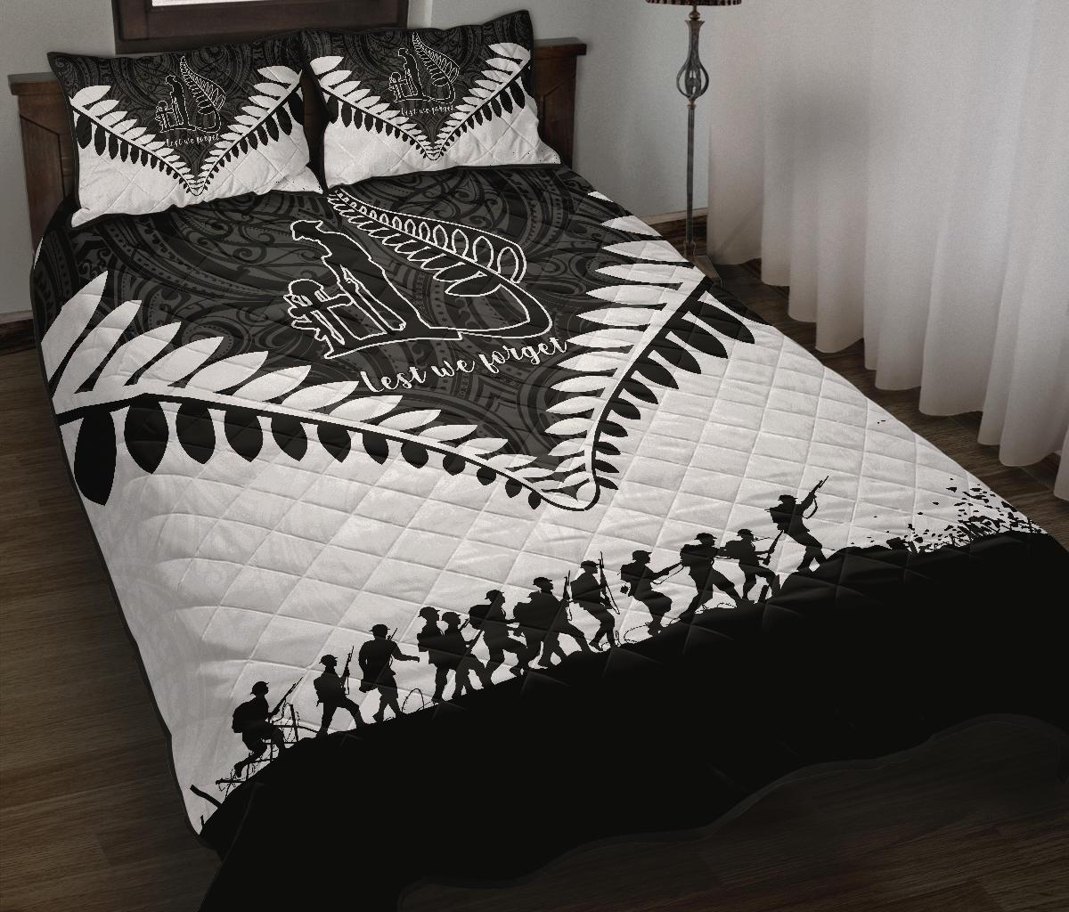 new-zealand-anzac-quilt-bed-set-lest-we-forget-silver-fern-quilt-and-pillow-cover