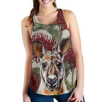 Racerback Tank - Kangaroo Top Tank Waratah Painting - Women - Vibe Hoodie