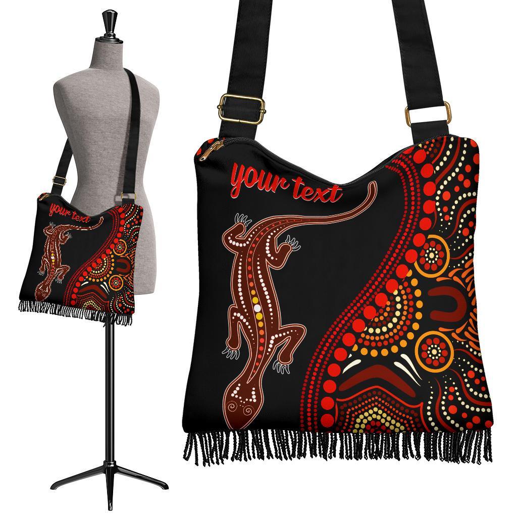 aboriginal-personalised-boho-handbag-aboriginal-lizard-with-dot-painting-patterns