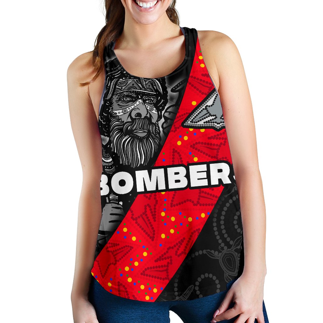 Bombers Naidoc Week Women's Racerback Tank Essendon Ingenious Spesial Version - Vibe Hoodie