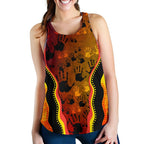 Racerback Tank - Aboriginal Patterns Tank Top Golden Style - Women - Vibe Hoodie
