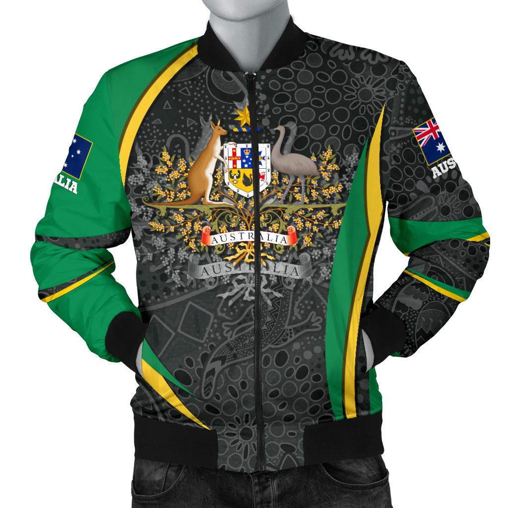 custom-text-bomber-jacket-australia-coat-of-arms-aussie-spirit-green-men
