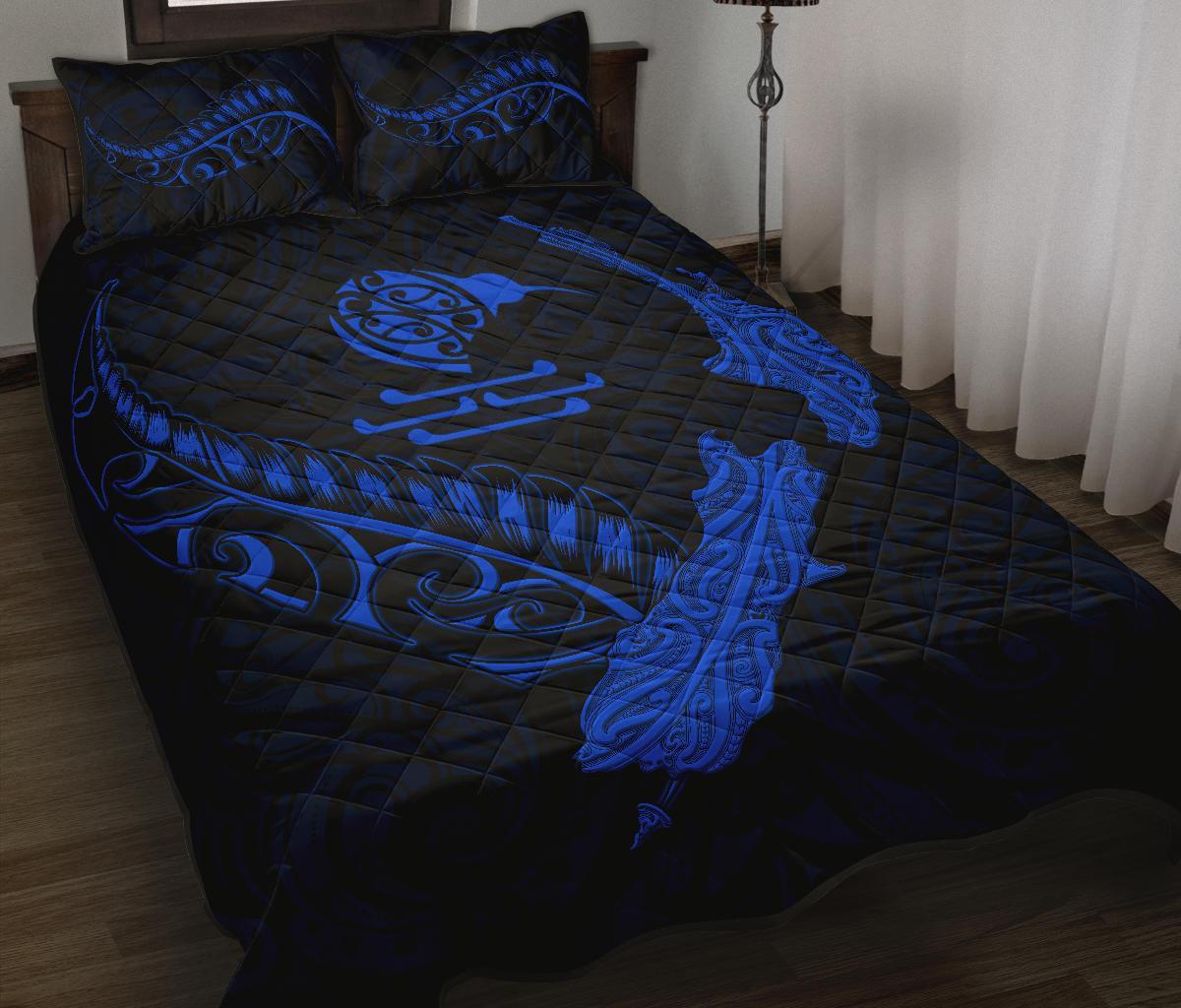 new-zealand-heart-quilt-bed-set-map-kiwi-mix-silver-fern-blue