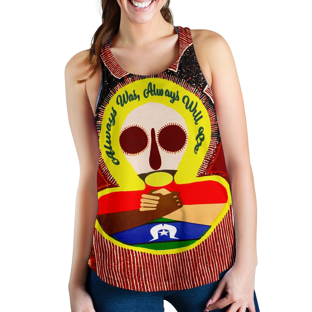 Aboriginal and Torres Strait Islander Women's Racerback Tank - Naidoc Style - Vibe Hoodie