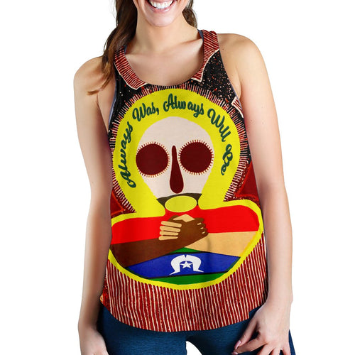 Aboriginal and Torres Strait Islander Women's Racerback Tank - Naidoc Style - Vibe Hoodie