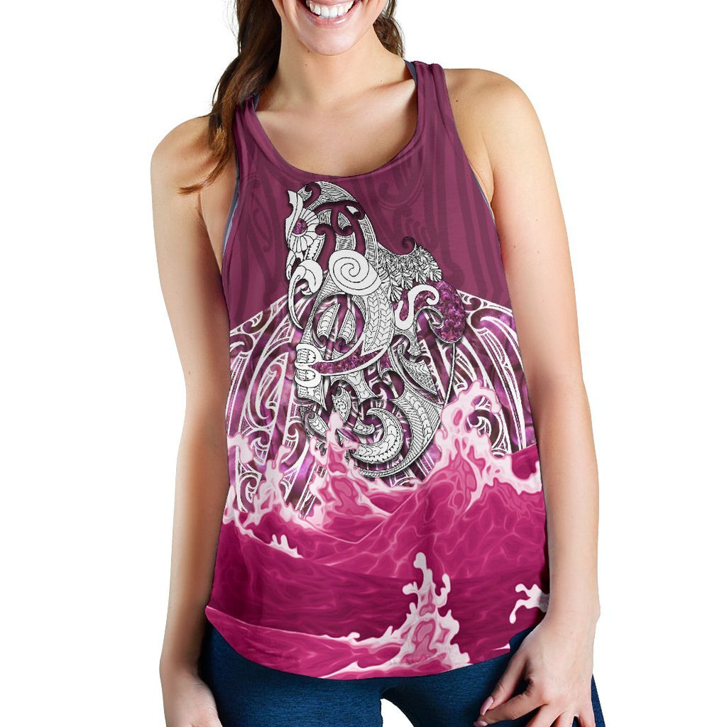 Maori Manaia The Blue Sea Women'S Racerback Tank, Pink - Vibe Hoodie
