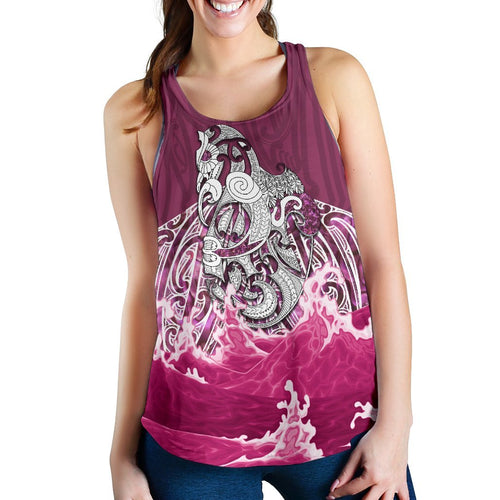 Maori Manaia The Blue Sea Women'S Racerback Tank, Pink - Vibe Hoodie