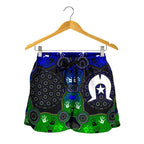 Aboriginal  Women's Short - Torres Strait Symbol With Indigenous Patterns - Vibe Hoodie